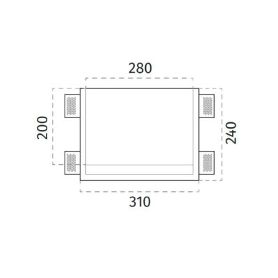 2446 BELFIORE INCASSO IN CRISTALY VERNICIABILE ORIGINALE MADE IN ITALY ATTACCO GU10 9010 BELFIORE - Cristalensi Shop Online