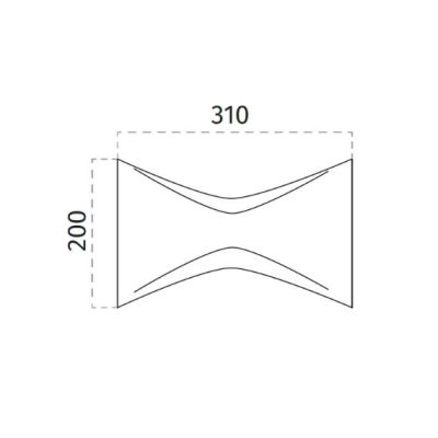 2388 APPLIQUE MODERNA IN CERAMICA EFFETTO GESSO VERNICIABILE LED INTEGRATO DA 9W MADE IN ITALY 9010 BELFIORE - Cristalensi Shop 