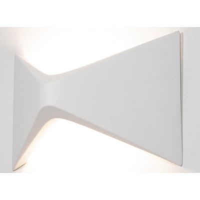 2388 APPLIQUE MODERNA IN CERAMICA EFFETTO GESSO VERNICIABILE LED INTEGRATO DA 9W MADE IN ITALY 9010 BELFIORE - Cristalensi Shop 