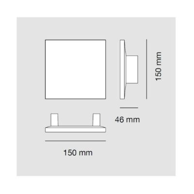 1090A WING Q APPLIQUE DA ESTERNO 6 COLORI LED 12W LUCE 3000K IP65 BIEMISSIONE DI LUCE MADE IN ITALY 9010 BELFIORE - Cristalensi