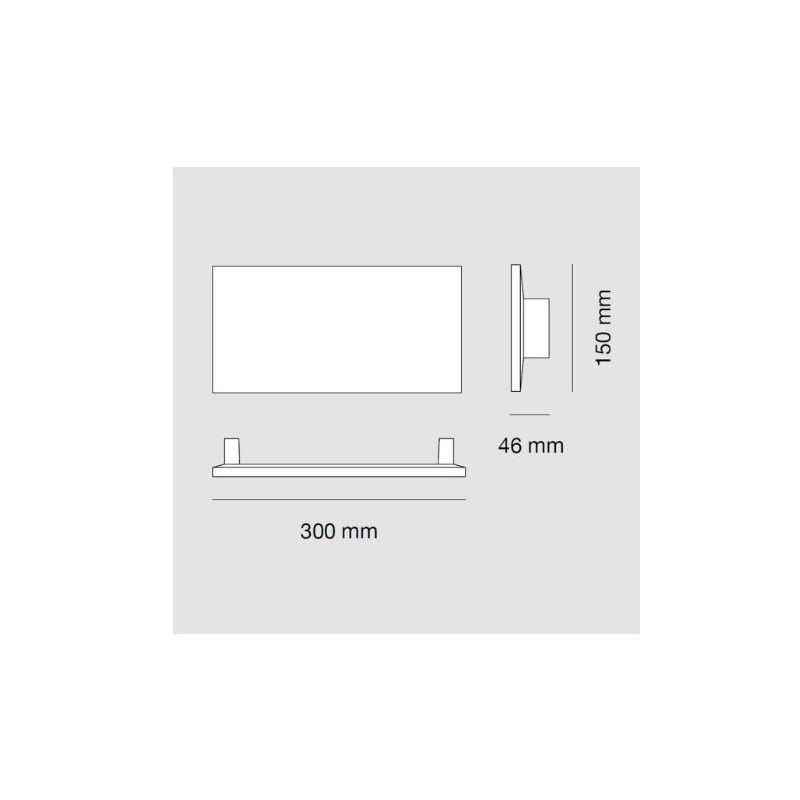 1090C WING X APPLIQUE DA ESTERNO 6 COLORI LED 24W LUCE 3000K IP65 BIEMISSIONE DI LUCE MADE IN ITALY 9010 BELFIORE - Cristalensi