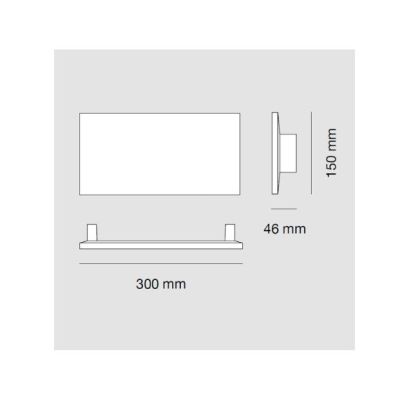 1090C WING X APPLIQUE DA ESTERNO 6 COLORI LED 24W LUCE 3000K IP65 BIEMISSIONE DI LUCE MADE IN ITALY 9010 BELFIORE - Cristalensi