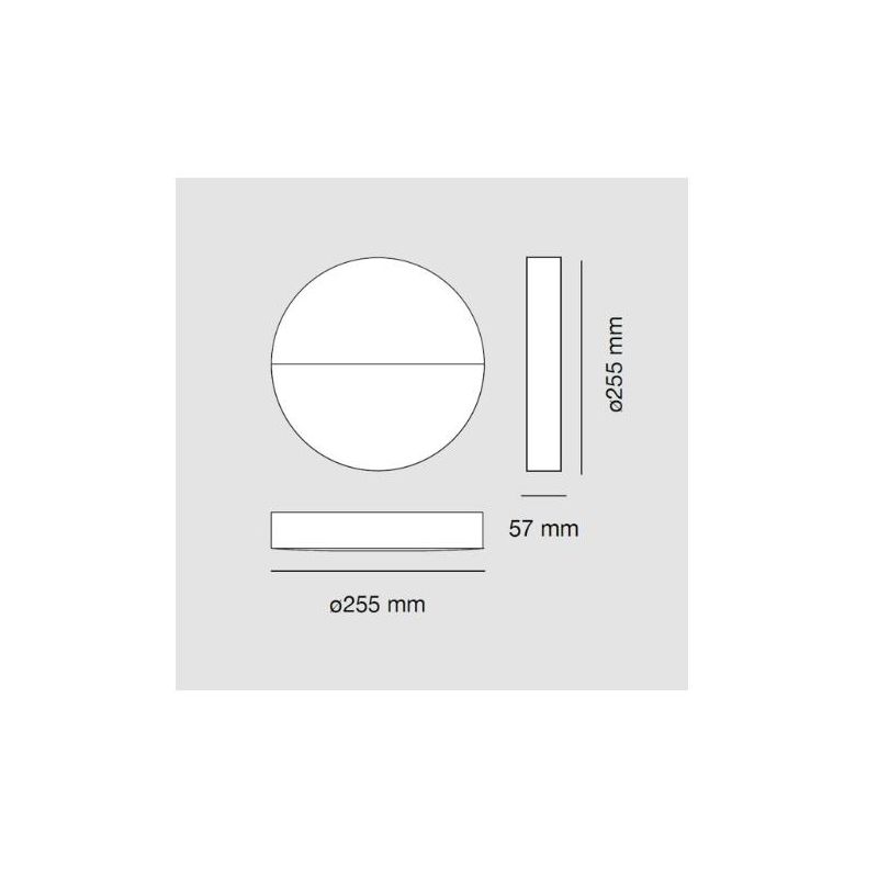 1098B LEVICO APPLIQUE ROTONDA DA ESTERNO 6 COLORI LED 6W LUCE 3000K IP65 MADE IN ITALY DESIGN MODERNO 9010 BELFIORE - Cristalens
