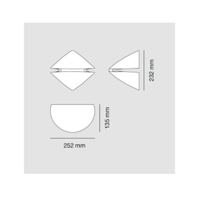 1205 KERIS APPLIQUE ORIGINALE DA ESTERNO 6 COLORI LED 12W LUCE 3000K IP65 MADE IN ITALY 9010 BELFIORE - Cristalensi Shop Online