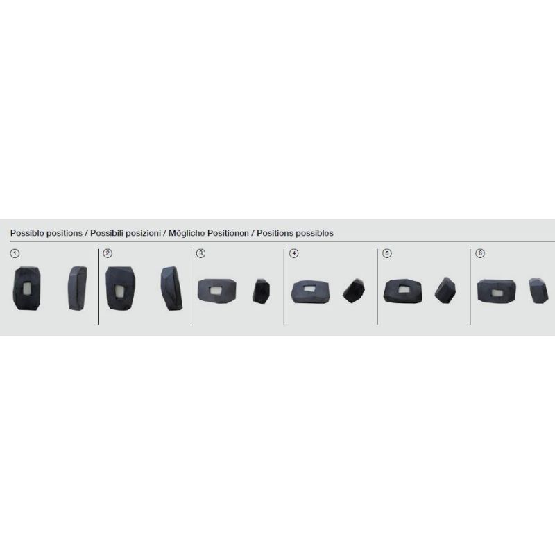 1102 SER SEGNAPASSO ORIGINALE DA ESTERNO IN 6 COLORI LED 10W LUCE 3000K IP65 MADE IN ITALY 9010 BELFIORE - Cristalensi Shop Onli