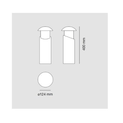 1116A-B ALFIERE PALO DA ESTERNO 6 COLORI ALTEZZE CM 40 E CM 60 MADE IN ITALY ATTACCO E27 MODERNO 9010 BELFIORE - Cristalensi Sho