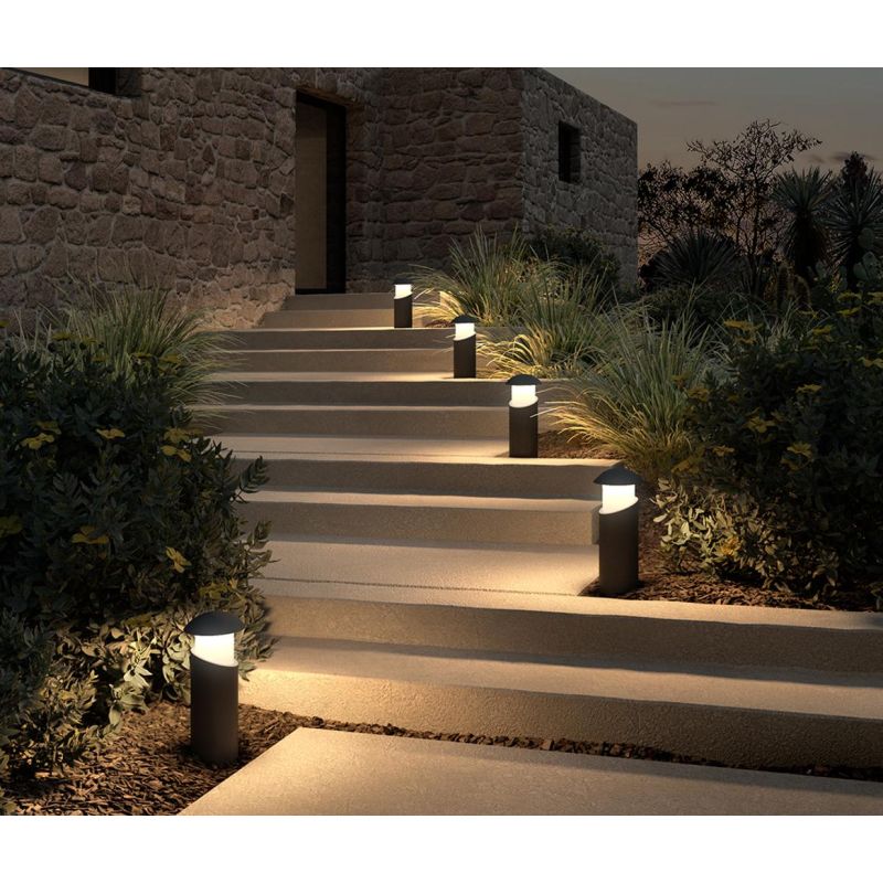 1116A-B ALFIERE PALO DA ESTERNO 6 COLORI ALTEZZE CM 40 E CM 60 MADE IN ITALY ATTACCO E27 MODERNO 9010 BELFIORE - Cristalensi Sho