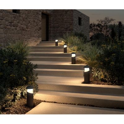 1116A-B ALFIERE PALO DA ESTERNO 6 COLORI ALTEZZE CM 40 E CM 60 MADE IN ITALY ATTACCO E27 MODERNO 9010 BELFIORE - Cristalensi Sho