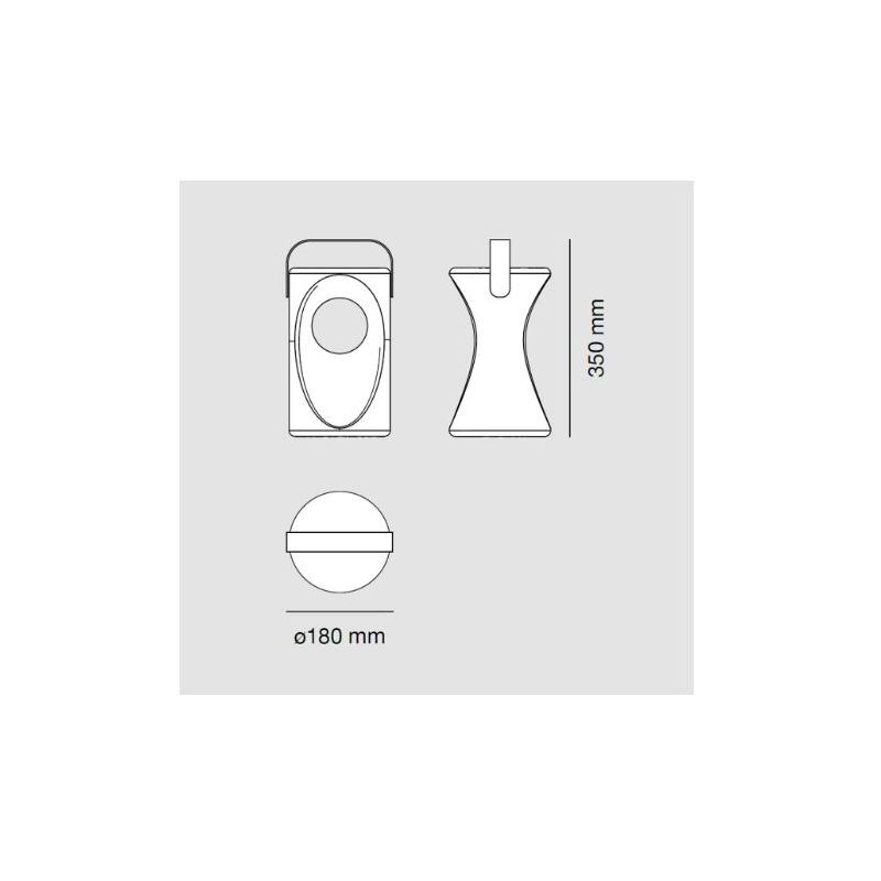 1117 VIMA LAMPADA DA TERRA PER AMBIENTI ESTERNI IN 6 COLORI MADE IN ITALY LED 10W LUCE 3000K MODERNA 9010 BELFIORE - Cristalensi