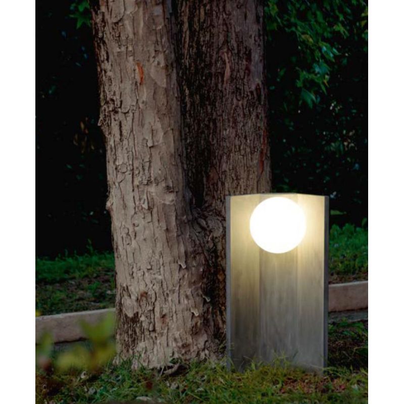 1119 PASSO PALETTO DA GIARDINO ALTEZZA CM 50 IP65 IN 6 COLORI MADE IN ITALY DESIGN MODERNO ATTACCO E27 9010 BELFIORE - Cristalen