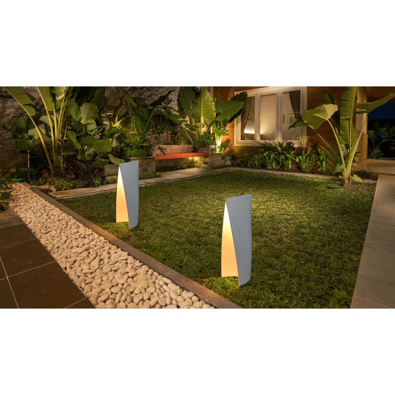 1120 CHARTA PALETTO DA GIARDINO ALTEZZA CM 65 IP65 IN 6 COLORI MADE IN ITALY LED 6W LUCE 3000K DESIGN MODERNO 9010 BELFIORE - Cr