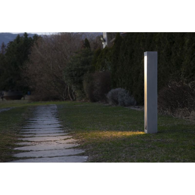 1103A MONO PALO DA GIARDINO ALTEZZA CM 100 IP65 IN 6 COLORI MADE IN ITALY LED 10W LUCE 3000K MODERNO 9010 BELFIORE - Cristalensi