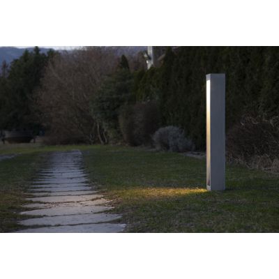1103A MONO PALO DA GIARDINO ALTEZZA CM 100 IP65 IN 6 COLORI MADE IN ITALY LED 10W LUCE 3000K MODERNO 9010 BELFIORE - Cristalensi