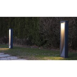 1103A MONO PALO DA GIARDINO ALTEZZA CM 100 IP65 IN 6 COLORI MADE IN ITALY LED 10W LUCE 3000K MODERNO 9010 BELFIORE - Cristalensi 2