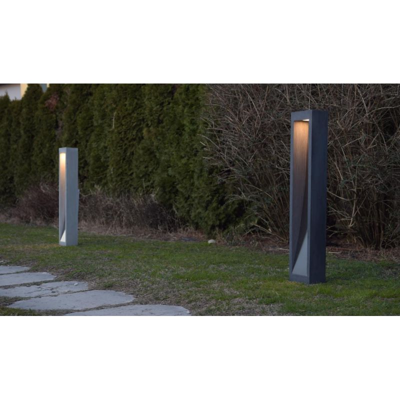 1103A MONO PALO DA GIARDINO ALTEZZA CM 100 IP65 IN 6 COLORI MADE IN ITALY LED 10W LUCE 3000K MODERNO 9010 BELFIORE - Cristalensi