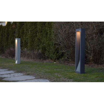 1103A MONO PALO DA GIARDINO ALTEZZA CM 100 IP65 IN 6 COLORI MADE IN ITALY LED 10W LUCE 3000K MODERNO 9010 BELFIORE - Cristalensi