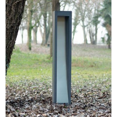 1103A MONO PALO DA GIARDINO ALTEZZA CM 100 IP65 IN 6 COLORI MADE IN ITALY LED 10W LUCE 3000K MODERNO 9010 BELFIORE - Cristalensi