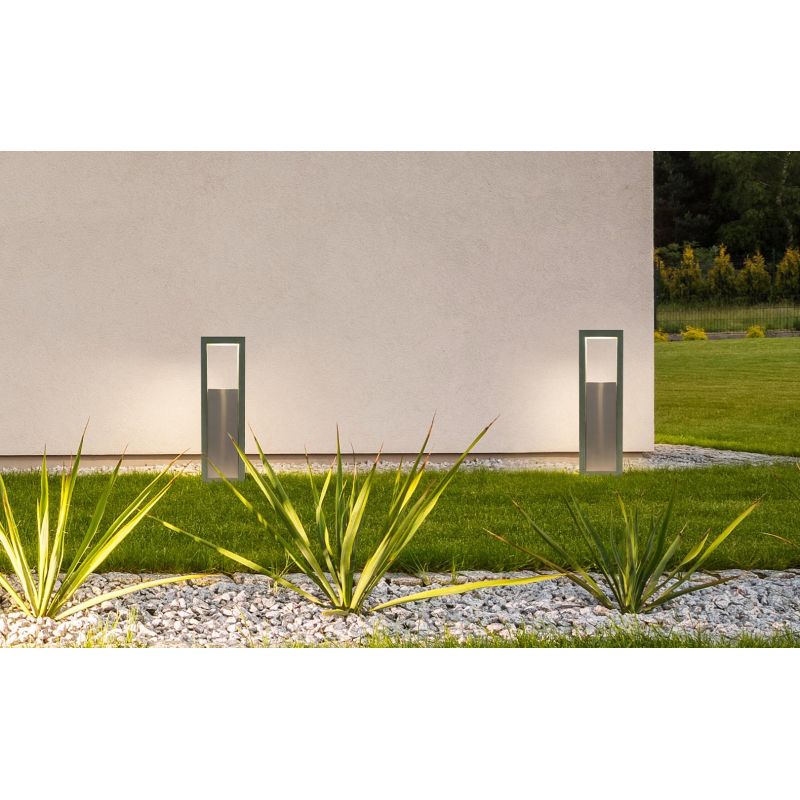1103B-D DOUBLE PALO DA GIARDINO ALTEZZA CM 61 O CM 100 IP65 IN 6 COLORI MADE IN ITALY LED 10W LUCE 3000K MODERNO 9010 BELFIORE -