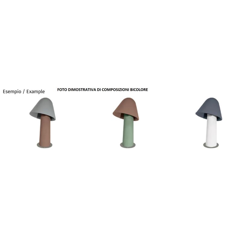 1106A MINU PALETTO DA GIARDINO ALTEZZA CM 63 IP65 IN 6 COLORI MADE IN ITALY LED 10W LUCE 3000K MODERNO 9010 BELFIORE - Cristalen