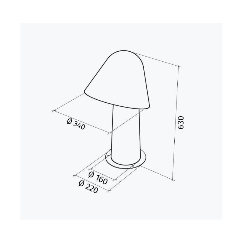1106A MINU PALETTO DA GIARDINO ALTEZZA CM 63 IP65 IN 6 COLORI MADE IN ITALY LED 10W LUCE 3000K MODERNO 9010 BELFIORE - Cristalen