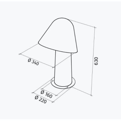 1106A MINU PALETTO DA GIARDINO ALTEZZA CM 63 IP65 IN 6 COLORI MADE IN ITALY LED 10W LUCE 3000K MODERNO 9010 BELFIORE - Cristalen