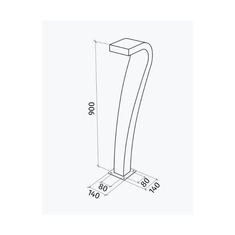 1107 COBRA PALO DA GIARDINO ALTEZZA CM 90 IP65 IN 6 COLORI MADE IN ITALY LED 10W LUCE 3000K MODERNO 9010 BELFIORE - Cristalensi