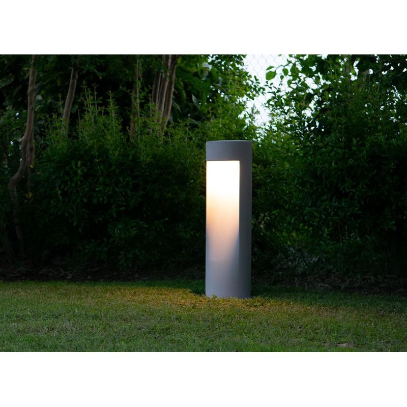 1110A-B LEVICO PALETTO DA GIARDINO MODERNO IP65 6 COLORI LED 10W MADE IN ITALY ALTEZZA CM 50 O CM 80 9010 BELFIORE - Cristalensi