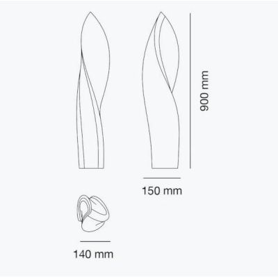 1121 ANTHEA PALO DA GIARDINO ORIGINALE IP65 IN 6 COLORI LED 14W ALTEZZA CM 90 MADE IN ITALY 9010 BELFIORE - Cristalensi Shop Onl