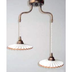 SOSPENSIONE IN FERRO COLORE RUGGINE CON PIATTI IN CERAMICA CRISTALENSI TUSCANY - Cristalensi Shop Online