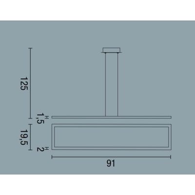 QUATTRO LAMPADARIO SOSPENSIONE LED 72W 3000K RETTANGOLARE GRANDE MODERNO AFFRALUX - Cristalensi Shop Online