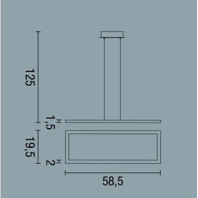 QUATTRO LAMPADARIO LED 51W 3000K RETTANGOLARE MODERNO DI AFFRALUX AFFRALUX - Cristalensi Shop Online