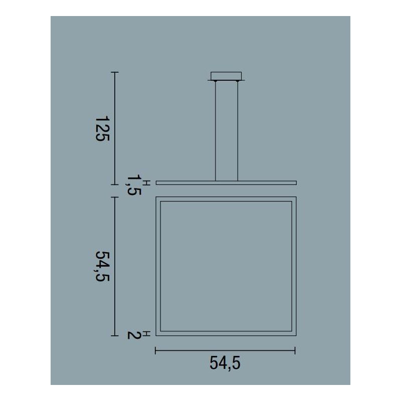 QUATTRO LAMPADARIO LED 68W 3000K QUADRATO LATO 53,5 MODERNO AFFRALUX AFFRALUX - Cristalensi Shop Online