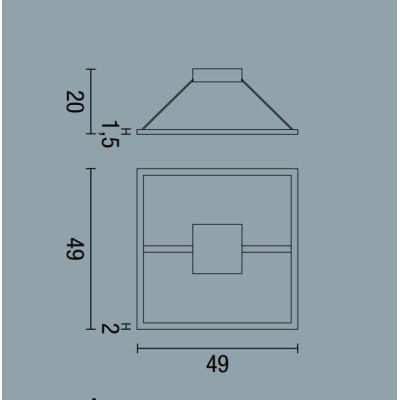 QUATTRO PLAFONIERA GRANDE LED 63W 3000K QUADRATA LATO 48,5 MODERNA AFFRALUX AFFRALUX - Cristalensi Shop Online