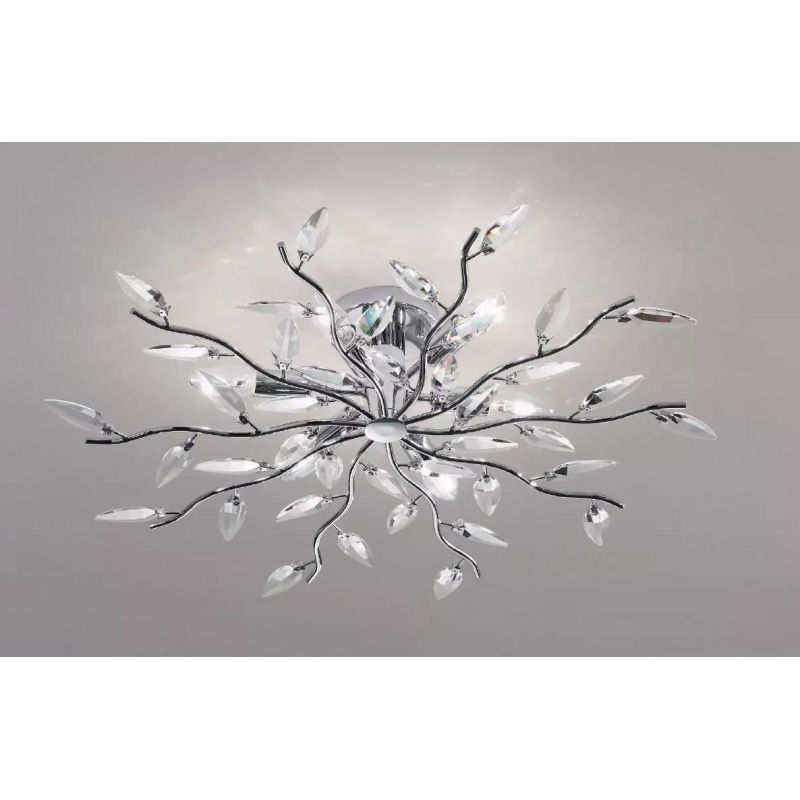 2087 PLAFONIERA DIAMETRO 70 CM ORO-AMBRA CROMO-TRASPARENTE CROMO-FUME' DI AFFRALUX AFFRALUX - Cristalensi Shop Online