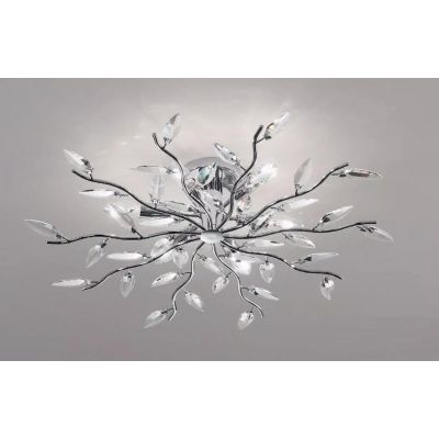 2087 PLAFONIERA DIAMETRO 70 CM ORO-AMBRA CROMO-TRASPARENTE CROMO-FUME' DI AFFRALUX AFFRALUX - Cristalensi Shop Online