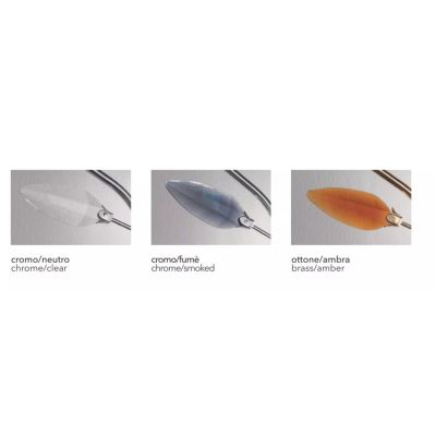 2087 PLAFONIERA DIAMETRO 70 CM ORO-AMBRA CROMO-TRASPARENTE CROMO-FUME' DI AFFRALUX AFFRALUX - Cristalensi Shop Online