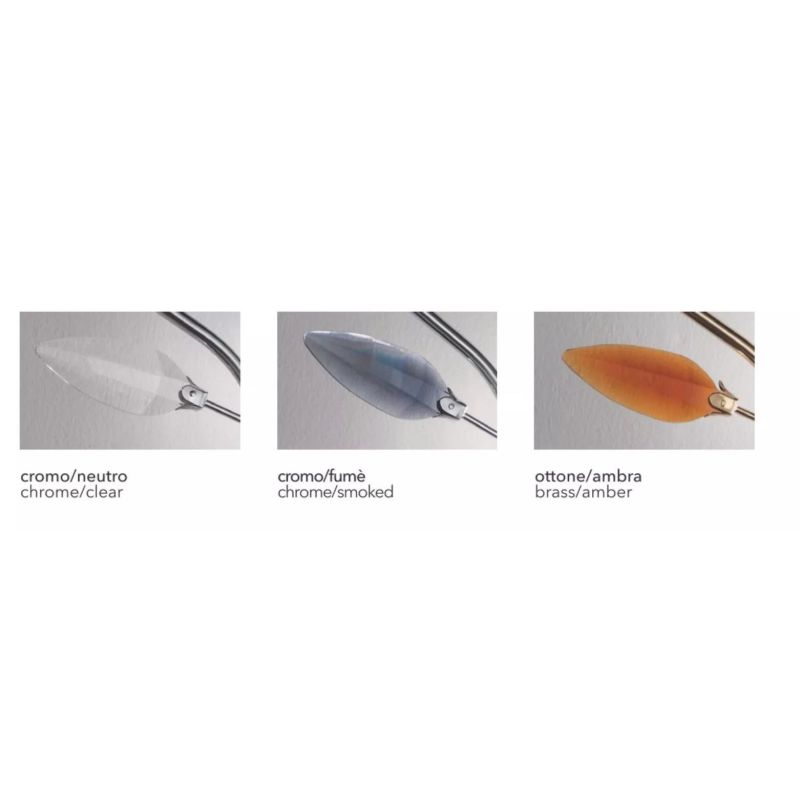 2086 PLAFONIERA ORO-AMBRA CROMO-TRASPARENTE O CROMO-FUME' DIAMETRO 43 CM DI AFFRALUX AFFRALUX - Cristalensi Shop Online