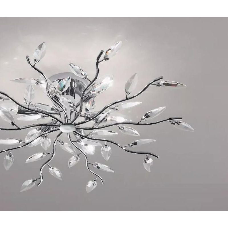 2086 PLAFONIERA ORO-AMBRA CROMO-TRASPARENTE O CROMO-FUME' DIAMETRO 43 CM DI AFFRALUX AFFRALUX - Cristalensi Shop Online