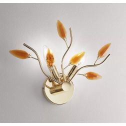 2090 APPLIQUE CROMO-TRASPARENTE ORO-AMBRA CROMO-FUME' DUE LUCI DI AFFRALUX AFFRALUX - Cristalensi Shop Online 2
