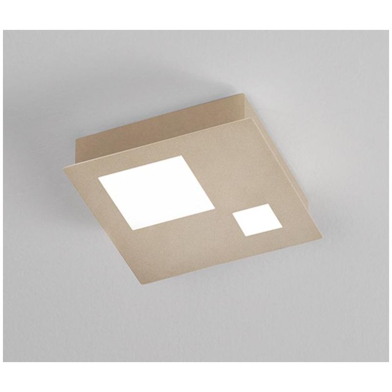 PLAFONIERA APPLIQUE LED DUE COLORI 18X18 CM LED 12W 3000K MODERNA AFFRALUX - Cristalensi Shop Online