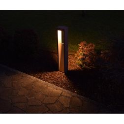 1103B-D DOUBLE PALO DA GIARDINO ALTEZZA CM 61 O CM 100 IP65 IN 6 COLORI MADE IN ITALY LED 10W LUCE 3000K MODERNO 9010 BELFIORE - 2