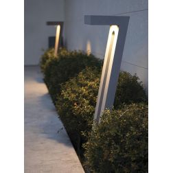 1108A-B ZETA PALETTO DA GIARDINO ALTEZZA CM 50 O CM 80 IP65 6 COLORI MADE IN ITALY LED 10W LUCE 3000K MODERNO 9010 BELFIORE - Cr 2