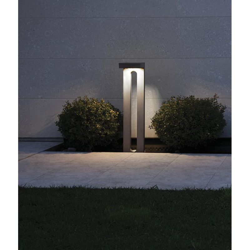 1108A-B ZETA PALETTO DA GIARDINO ALTEZZA CM 50 O CM 80 IP65 6 COLORI MADE IN ITALY LED 10W LUCE 3000K MODERNO 9010 BELFIORE - Cr