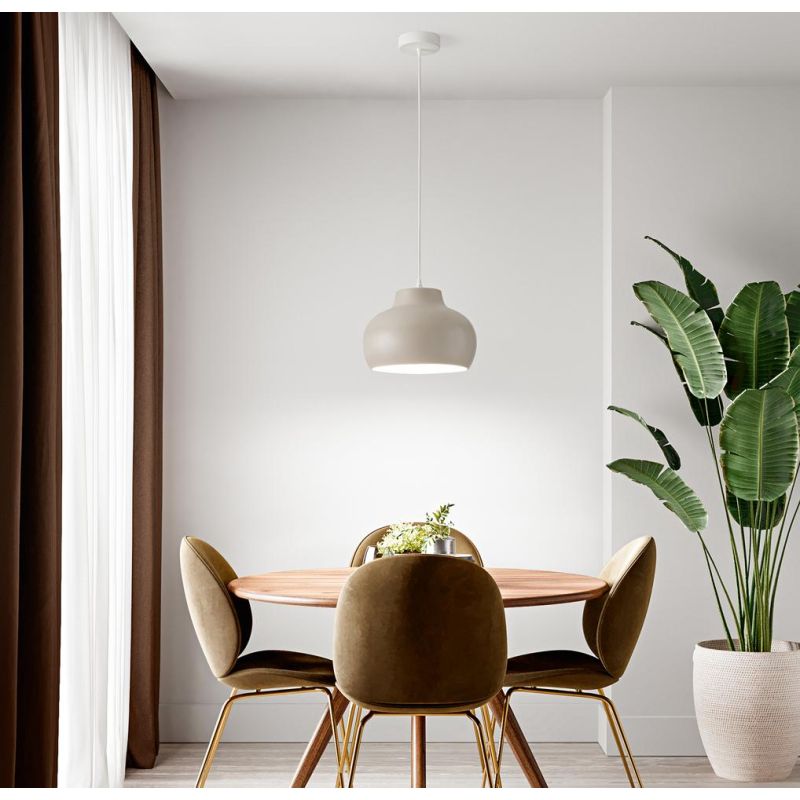 CEPA SOSPENSIONE MODERNA IN CERAMICA BIANCA,SABBIA O GRIGIA DIAMETRO CM 25 O CM 33 DESIGN MODERNO AFFRALUX - Cristalensi Shop On