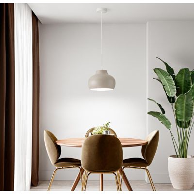 CEPA SOSPENSIONE MODERNA IN CERAMICA BIANCA,SABBIA O GRIGIA DIAMETRO CM 25 O CM 33 DESIGN MODERNO AFFRALUX - Cristalensi Shop On
