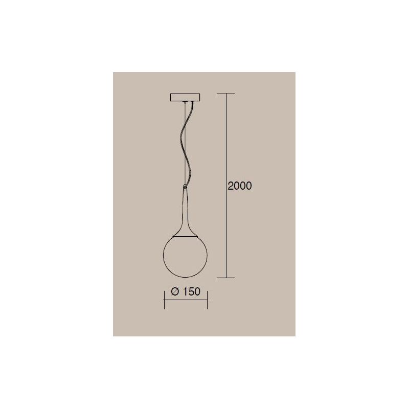 POTIRI SOSPENSIONE MODERNA IN VETRO BIANCO CON DIAMETRO CM 15 O CM 25 DESIGN MODERNO AFFRALUX - Cristalensi Shop Online