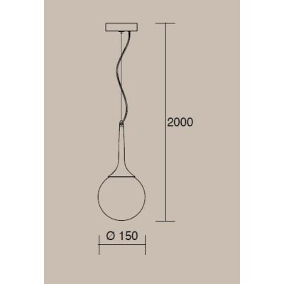 POTIRI SOSPENSIONE MODERNA IN VETRO BIANCO CON DIAMETRO CM 15 O CM 25 DESIGN MODERNO AFFRALUX - Cristalensi Shop Online