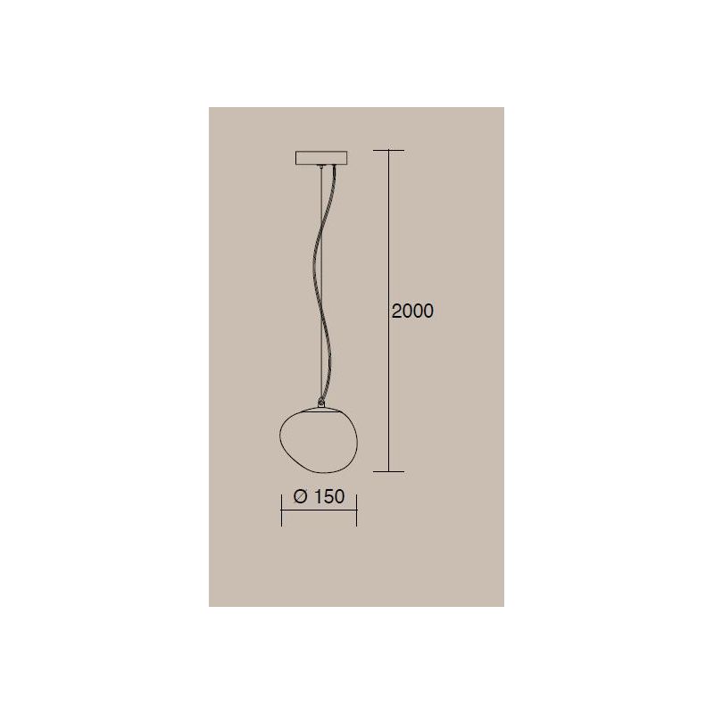 POTIRI SOSPENSIONE IN VETRO BIANCO CON DIAMETRO CM 15 O CM 25 DESIGN MODERNO ATTACCO E27 AFFRALUX - Cristalensi Shop Online