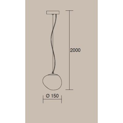 POTIRI SOSPENSIONE IN VETRO BIANCO CON DIAMETRO CM 15 O CM 25 DESIGN MODERNO ATTACCO E27 AFFRALUX - Cristalensi Shop Online