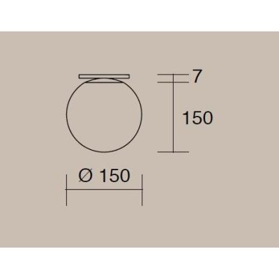 POTIRI APPLIQUE PLAFONIERA IN VETRO BIANCO SATINATO CON SFERA DIAMETRO CM 15 O CM 25 MODERNA AFFRALUX - Cristalensi Shop Online
